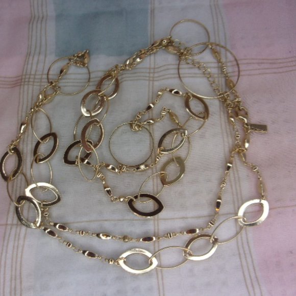 Lane Bryant Gold Tone Fancy Chain Necklace - Picture 2 of 5